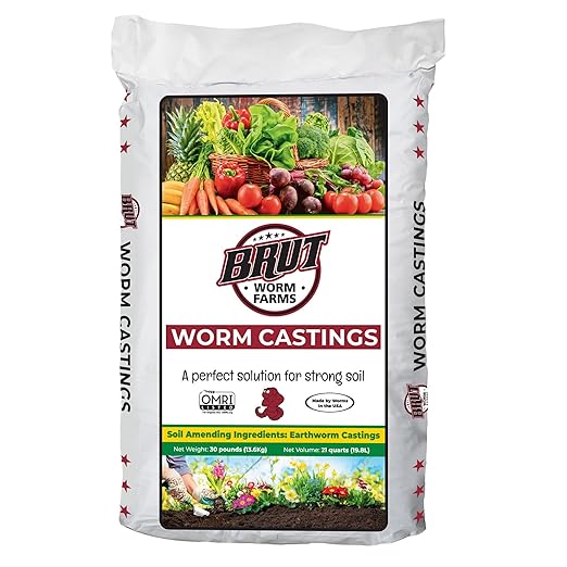 2-Pack Organic Worm Castings Fertilizer, 30 lb - Natural Soil Amendment for Plants, Potting Mixes, Indoor and Outdoor Gardens, Vegetables, and Lawns