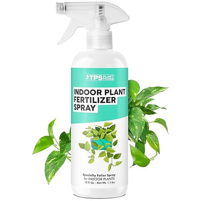 Indoor Plant Fertilizer Spray, Gentle Foliar Feeding Spray for Healthy Leaves and Plants, Liquid Fertilizer by TPS Plant Foods, 16oz (475ml)