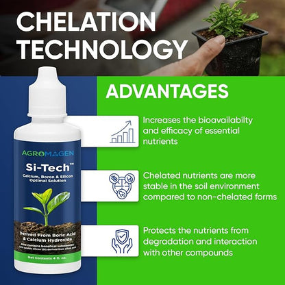 Si-Tech Silica, Mono-Silicic Acid Plant Nutrient Solution with Chelation Technology (4 fl.oz)