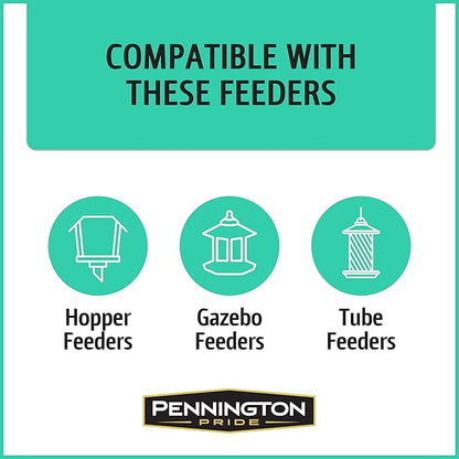 Pennington Pride Wild Finch Blend, Wild Bird Seed for Outside Feeders, Special Mix for a Variety of Musical & Colorful Songbirds, Great Bird Food to Use as Year-Round Feed, 10-lb. Bag