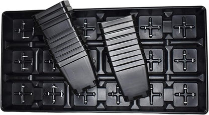 Set of 3 Trays Plus 54 POTS - 3.5" Square pots