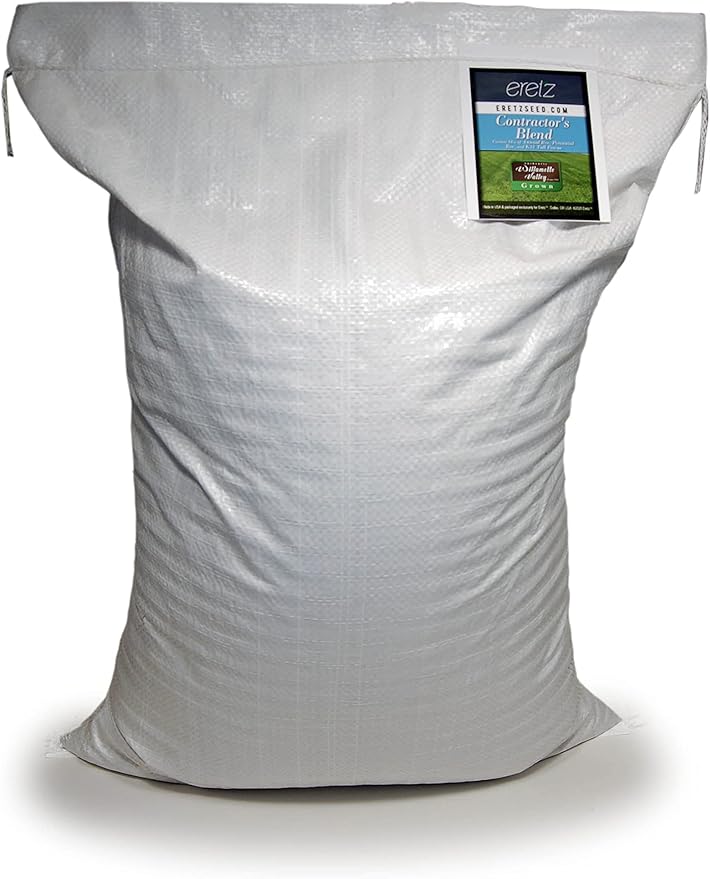 Contractor’s Grass Seed Blend by Eretz (25lb) - Choose Size! Willamette Valley, Oregon Grown. Premium, Number 1 Seeds Only! No Weed Seeds or Fillers