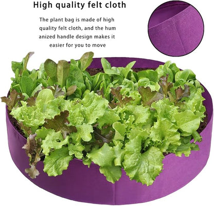 Firlar 2 Pack Fabric Raised Garden Bed, 100 Gallon Planting Bed Round Raised Planter Grow Bag Garden Bed Bag Planter Container for Plants, Herb, Flowers and Vegetables