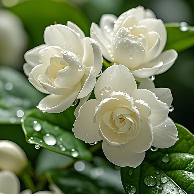 Double Jasmine Flower Seeds for Planting, 100pcs Fragrant Climber Jasmine Perennial Flower Seeds Plants, Non-GMO Heirloom Beauty Climbing Flowers in Home Garden Outdoors