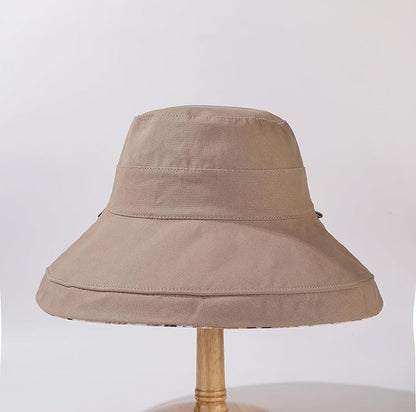 Wide Brim Women Sun Hat Summer Beach Bucket Fishing Hats Metal Wired Edge Packable UV Protection for Hiking Garden Travel