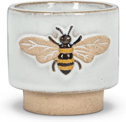 Abbott Collection 27-CRITTER-844-SM Small Single Emboss Bee Planter, 3" H