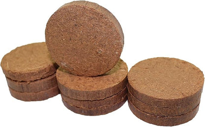 Coco Coir Discs (50mm, 50-Pack) - Organic Coconut Disc for Plants - Seed Starting Discs - Seedling Soil for House Plants, Potting Soil, Indoor Gardens - Organic Coco Coir - Compressed Coconut Pellets