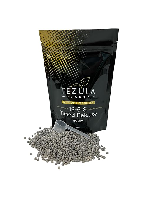Nutricote 18-6-8 (180 Day) Time Release Fertilizer for Orchids, Aroids and Tropicals. Resealable Packaging with Scoop Included (1 Pound)