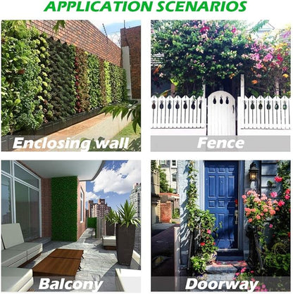 Hanging Planting Grow Bags, 49 Pockets Hanging Vertical Wall Planter Wall Mounted Grow Bag Outdoor Indoor Gardening Vertical Greening Flower Container, Planting Bags Storage Bags(1.0 m × 1.0 m, Green)