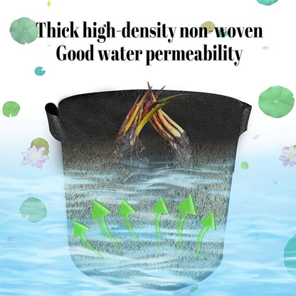 8Pack Lily Plant Pots for Pond, Thickened Nonwoven Plant Fabric Pots with Handles, Durable Breathe Reusable Fabric Plant Bags for Aquatic Plants, Potato, Carrot, Onion, Flower