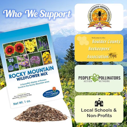 Rocky Mountain Wildflower Seed Mix 1oz - Premium Wildflower Seed Mix for High Mountain Elevations 1 oz