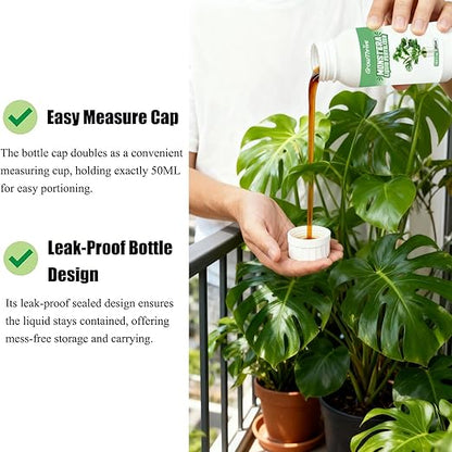 Monstera Plant Food 300ML (10oz) – Organic Microbial Probiotic Fertilizer for Monstera Deliciosa & Indoor Plants – Liquid Nutrient for Greener Leaves & Strong Roots