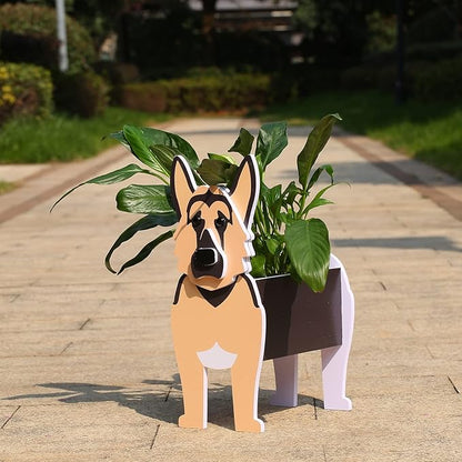German Shepherd Gifts,German Shepherd Dog Planter Plant Pot,Cute Dog Flower Pots for Outdoor Garden Decoration,Birthday Gifts for Women,Office Home Decor Small German Shepherd
