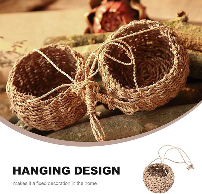 DOITOOL Mini Storage Basket for Plants Twisted Cord Design for Home Versatile Storage Blanket for Clothes and Accessories for Family Hotel and Restaurant