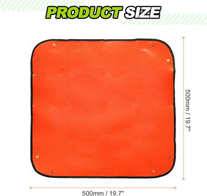 HARFINGTON 2pcs Repotting Mat 19.7" x 19.7" PE Cloth Waterproof Plant Repotting Mat Foldable Portable Gardening Potting Tray with Metal Buckle for Indoor Plant Change Soil Watering, Yellow