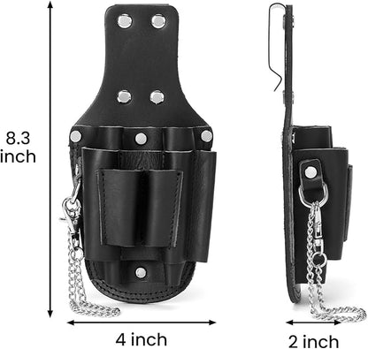 Tool Pouch, Electrician Tool Pouch, 7 Pockets Electrician Holster for Tool Organization, Tape Chain, Quickly Attach and Release from Tool Belts.