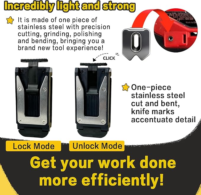 [MAGG HEVI] Tool Holster Compatible with Milwaukee M12 New Generation Tools,Gravity Locking Clip-On Tool Belt Holder for Drills, Driver, Impacts,Multi-Tool and More on Your Belt