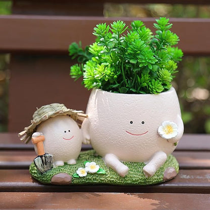 Face Planter Pots Cute Plant Pot for Plants, Unique Lovely Flower Pot Succulent Planter Pots Gift Idea for Mother Christmas