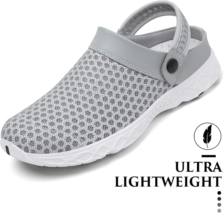 SAGUARO Men's Women's Quick Dry Garden Shoes Lightweight Breathable Gardening Clog Water Shoes Mesh Sandals for Sports Outdoor Beach Pool Exercise