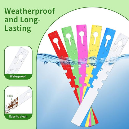 240Pcs Plant Tags, Tree Tags Plastic Wrap Around Hanging Plant Labels Adjustable Tree Markers Signs for Plant & Garden Nursery (Multicolor)