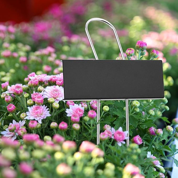 25pcs Metal Plant Labels Garden Markers Planting Tags Stake Plant Tags Markers Name Plate for Vegetable Flower Seeds (Black Iron)