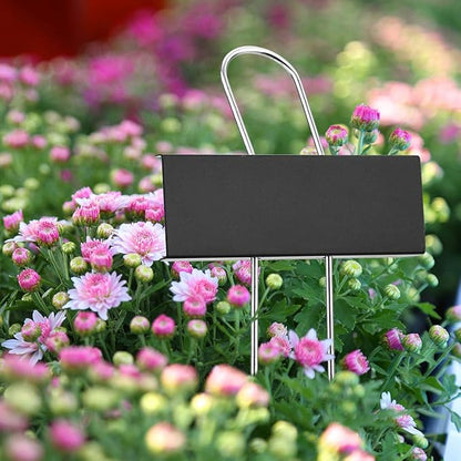 25pcs Metal Plant Labels Garden Markers Planting Tags Stake Plant Tags Markers Name Plate for Vegetable Flower Seeds (Black Iron)