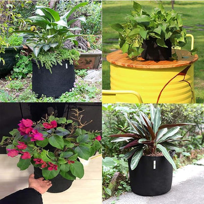 Grow Bags 5 Gallon, Vegetables/Flower/Plants Growing Bag,300G Thickened Nonwoven Heavy Duty Aeration Fabrick Pots with Handles