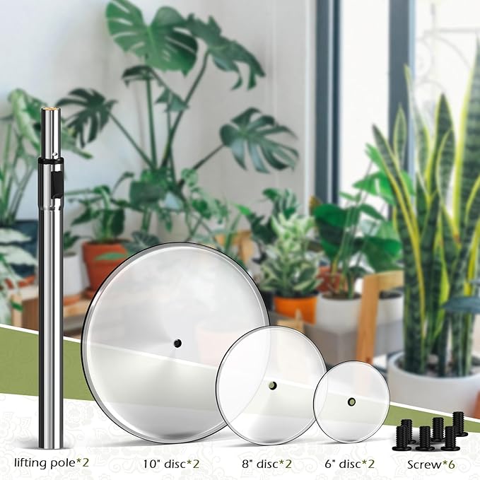 Adjustable Plant Risers for Inside Pot, Planter Insert for Large Container, 19.5-32'' Rise Filler Riser of Tall Flower Bed, Metal Lift Insert for Tall Taper (6 “8“10” Base or Top)