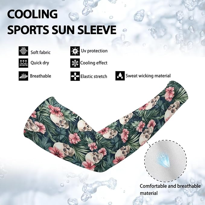 Binienty Unisex Arm Sleeves for Driving, Golf, Cycling, Sports, UV Protector Cooling Arm Sleeves Cover