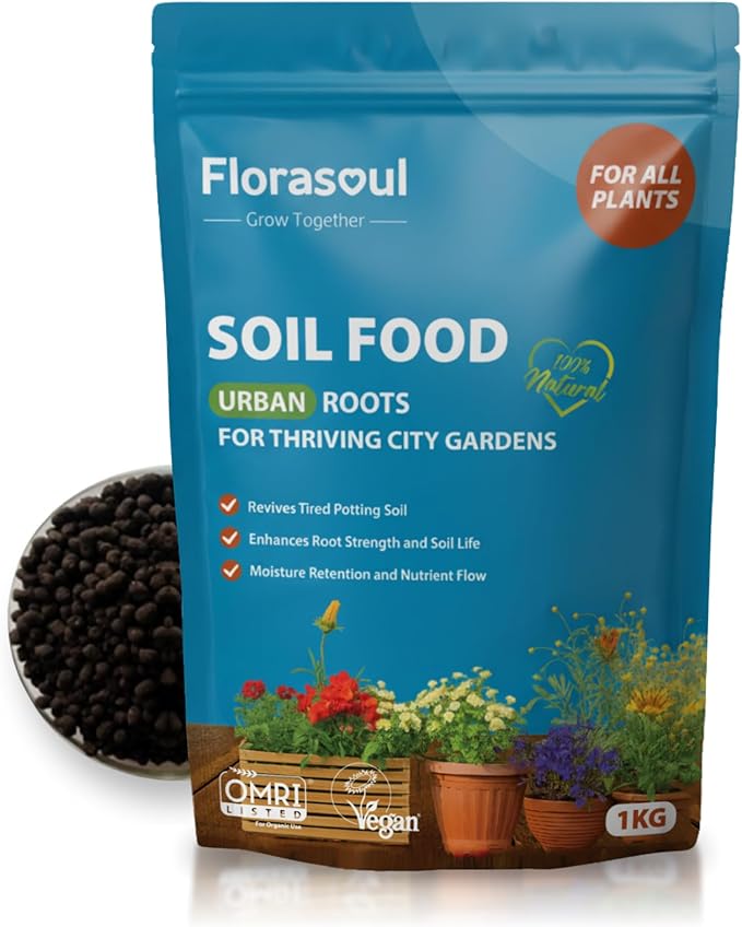 Urban Roots Potting Soil Amendment (6.6 lbs) – Revive & Refresh Old Container Soil – Plant-Based & Vegan Formula for Indoor Plants, Balcony Gardens & Herbs – Pet Safe – Odorless