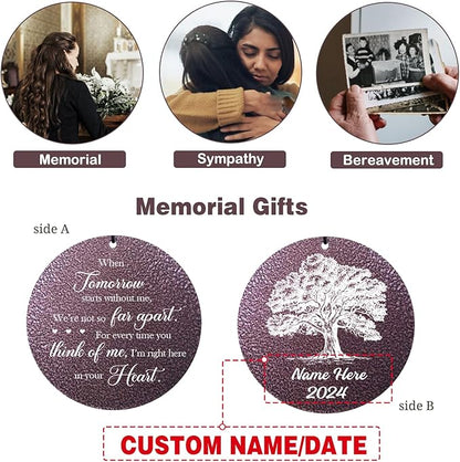 ASTARIN Personalized Memorial Wind Chime for Loss of Loved One 30/36/42 inch, Sympathy Deep Tone Wind Chimes for Mom Dad/Mother Father, Remembrance Gifts for Grief Condolence Funeral,Produced in USA