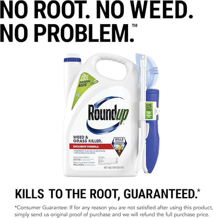 Roundup Weed and Grass Killer₄ with Pump 'N Go 2 Sprayer, Use in and Around Flower Beds, Trees & More, 1.33 gal.