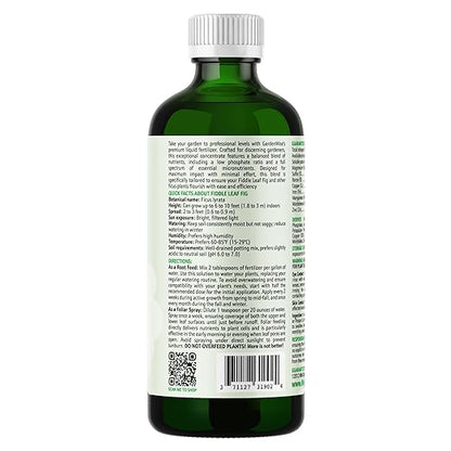 3-1-2 Liquid Fertilizer Concentrate with Micronutrients - Optimal Fiddle Leaf Fig Plant Food, Ideal for Ficus Lyrata & Fig Trees, Gold Leaf Enhanced Indoor Plant Fertilizer (16 OZ)