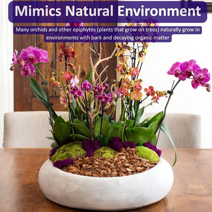 SuperMoss (23108) Orchid Potting Bark, 100% Natural Douglas Fir Bark, 1/4", 80.75 Cu. in.