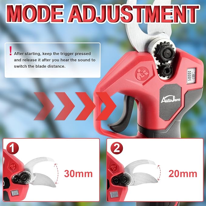 Electric Pruning Shears Compatible with Milwaukee m18 Battery Brushless Electric Shears with LCD Display 0.8-1.2 Inch Cutting Diameter for Gardening, Branch, Tree Trimming (NO Battery)