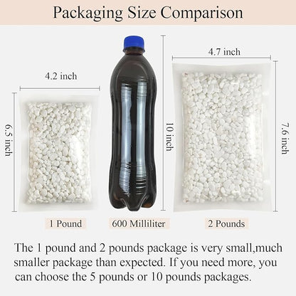 White Pebbles for Indoor Plants, 3/8 Inch Decorative White Stones. Polished River Rocks for Potted Plants Vase Cactus Bird Bath and Outdoor Garden Landscaping