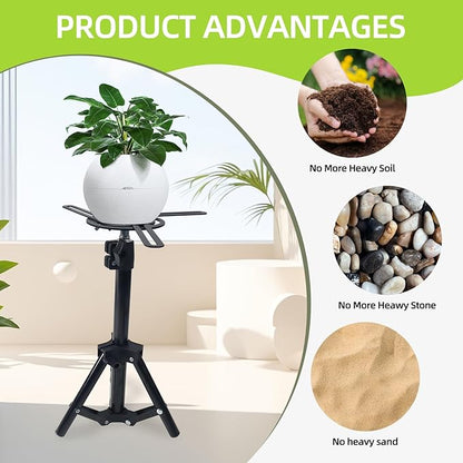 1PCS Adjustable Planter Inserts Plant risers,Tall Tapered Plant Riser Fill Bottom，Planter Fillers for Large Pots，Indoor and Outdoor （12-21" Rise，4-12" Top）