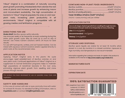 Tribus Organic Microbial Inoculant – Root Booster for Plants, Increases Plant Yield, Root Growth, Flower & Fruit Quality. Bloom Booster. Visible Root Growth in 24Hrs. Packaging May Vary. 33.8 oz