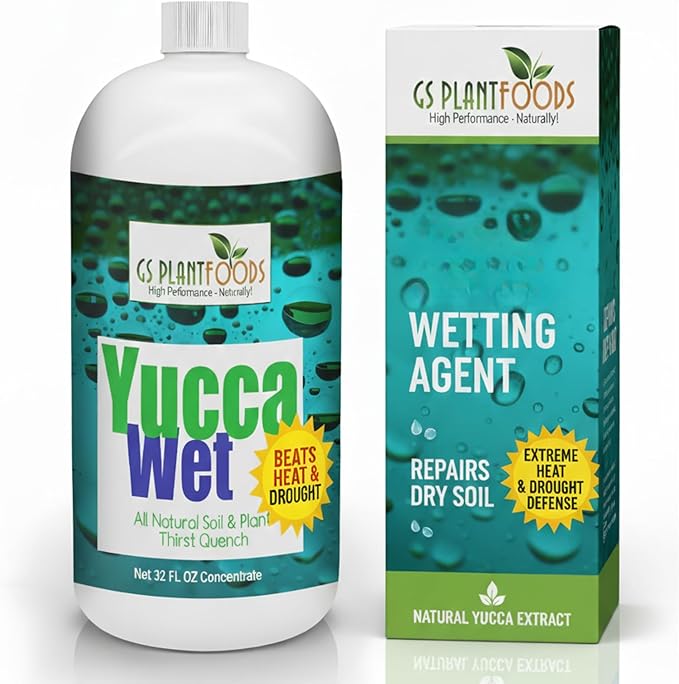 Yucca Wet, Liquid Yucca Extract- Organic wetting Agent and surfactant, Now in 32 oz Concentrate