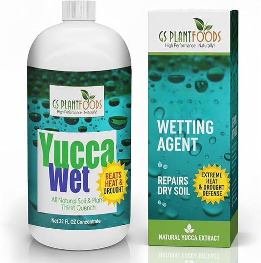 Yucca Wet, Liquid Yucca Extract- Organic wetting Agent and surfactant, Now in 32 oz Concentrate
