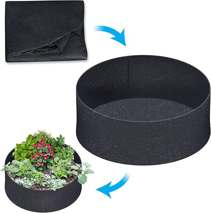 BenefitUSA Fabric Raised Planting Bed Garden Grow Bags 12 inches Tall (Dia 36")