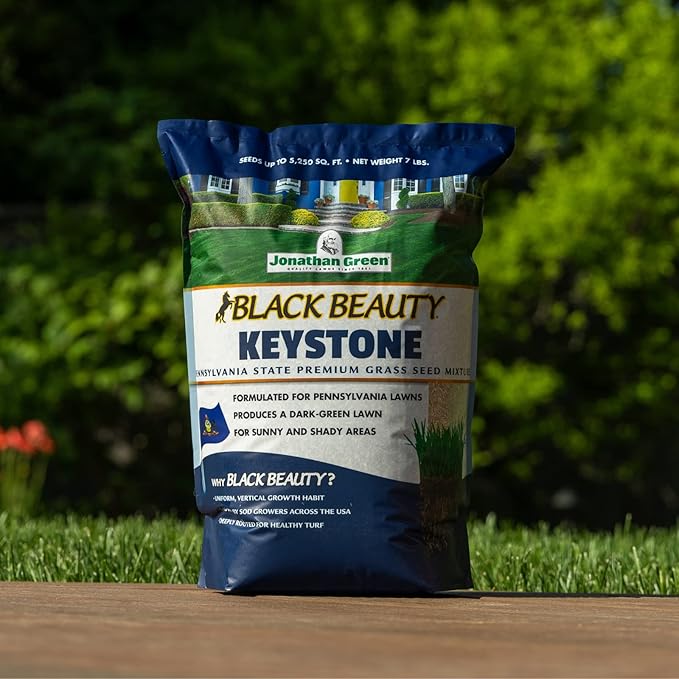 Jonathan Green (10361) Black Beauty Keystone PA Grass Seed (Made for Pennsylvania) - Cool Season Lawn Seed (7 lb)