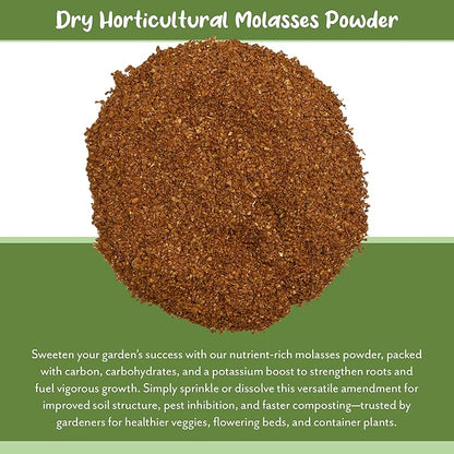 Soil Sunrise Dry Horticultural Molasses Powder (4 Pounds) Indoor/Outdoor Gardening Soil Amendment for Plants
