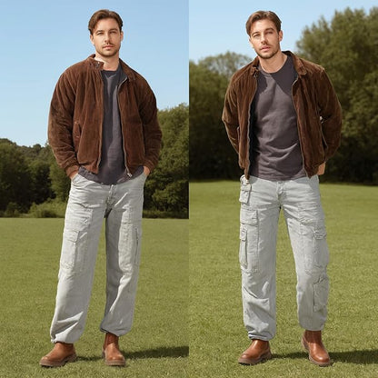 Jousen Chelsea Boots Casual Slip On Ankle Waterproof Mens Boots
