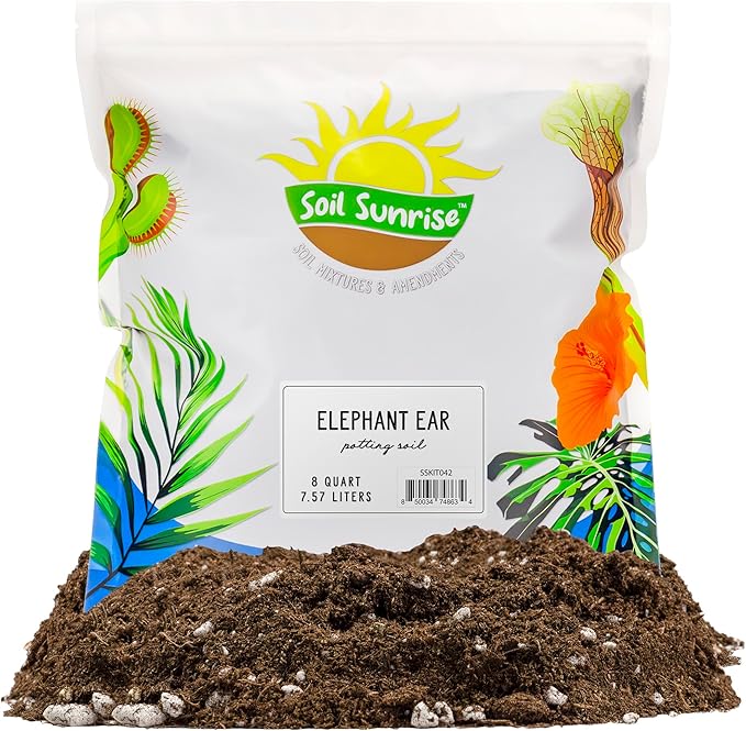 Soil Sunrise Elephant Ear Potting Soil Mix (8 Quarts) Colocasia and Alocasia Potted Plant Blend