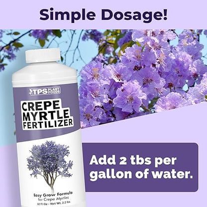 Crepe Myrtle Fertilizer, Complete Liquid Crepe Myrtle TreePlant Food, 32 oz (1 Quart)