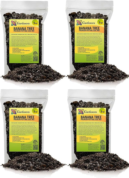 Gardenera Banana Tree Potting Mix - 20 Quart - Professional-Grade Formula for Superior Performance - Watch Your Banana Trees Flourish and Bear Abundant, Delicious Fruits
