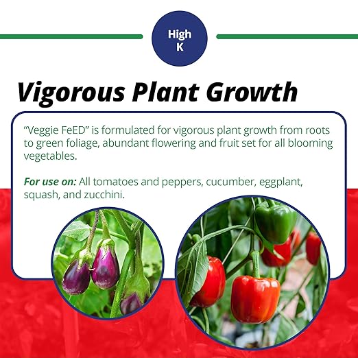 Jack's Classic 12-15-30 Veggie Feed Water-Soluble Fertilizer with Micronutrients, 1.5lbs - Plant Growth and Abundant Fruit Set in Blooming Vegetable Plants