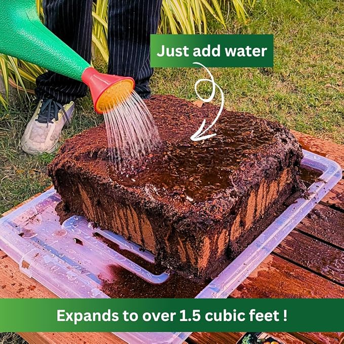 Premium Coco Coir by PlantoCare – Professional Grade Coconut Coir Growing Medium, pH Neutral & Low EC – Ideal for Seed Starters, Potting Mix, Hydroponics & Houseplants [5 Bricks of 650 Grams Each]