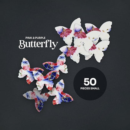 50pcs Small Pink & Purple Butterfly Seed Paper – Plantable & Writable Wildflower, Gift for Mom This Mother’s Day, Use for Shower Favors Weddings, Party Favors or Life Events